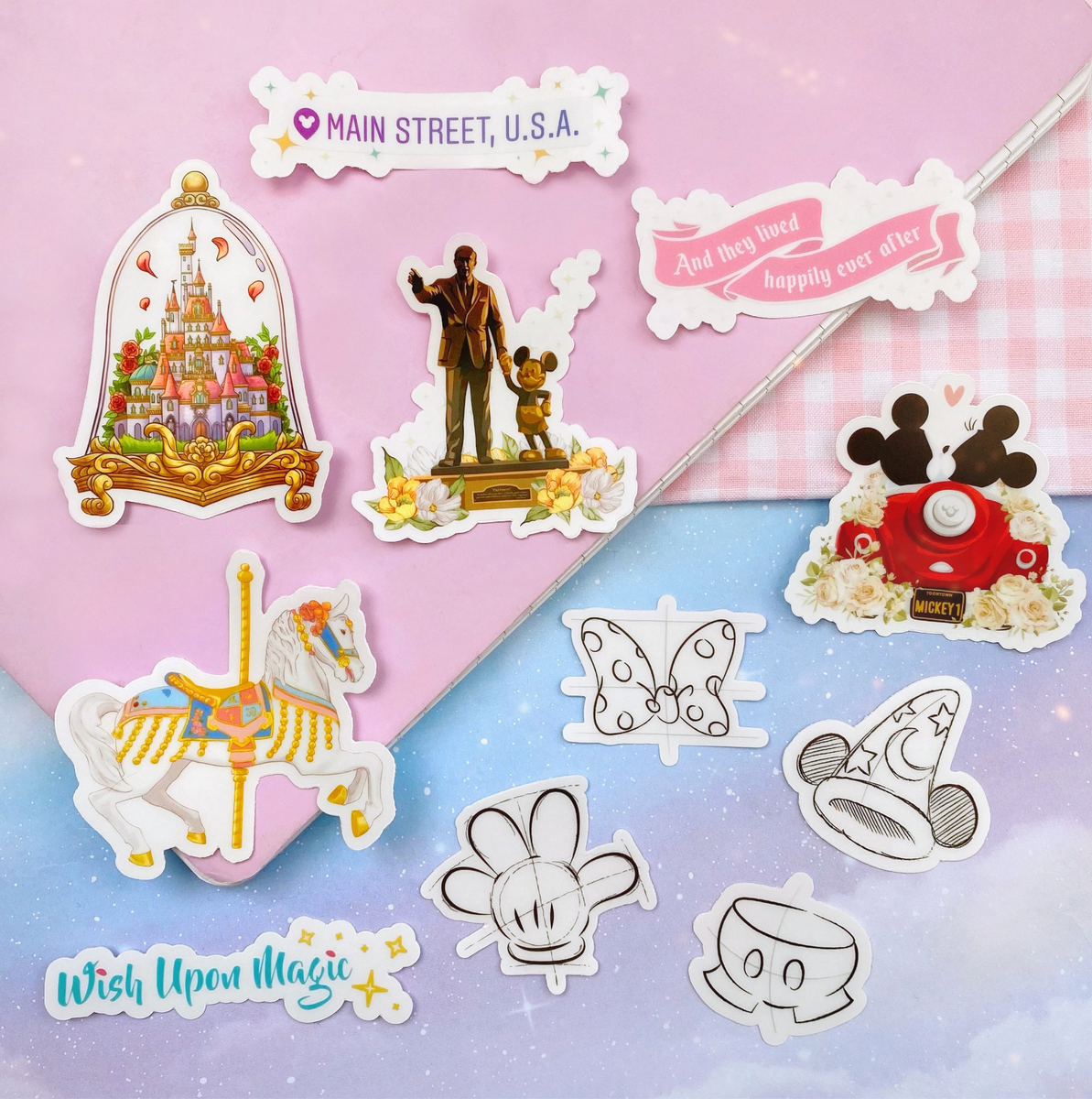 Rapunzel Crown Transparent Stickers – Wish Upon Magic