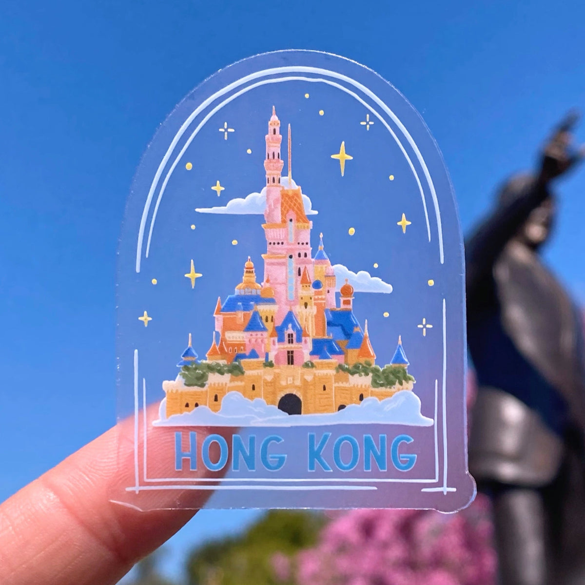 Disney World Entrance Floral Sign Transparent Sticker – Wish Upon Magic