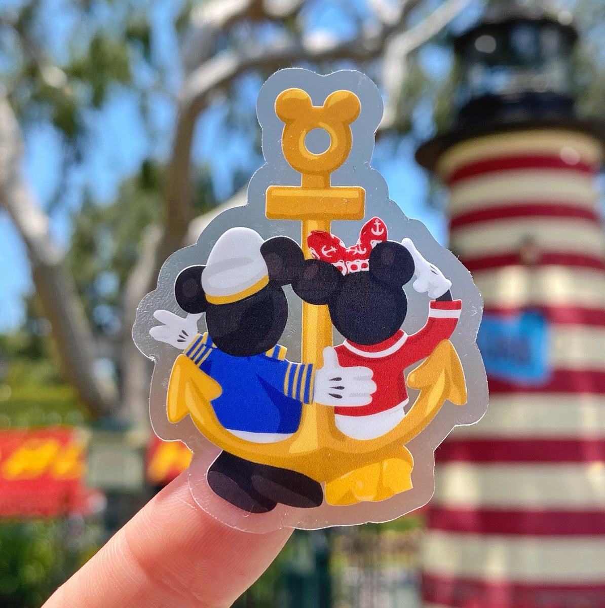 Captain Mickey & Minnie Cruise Transparent Sticker