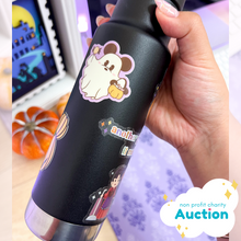 Load image into Gallery viewer, Glow In The Dark Halloween Pre-Decorated Bottle Charity Auction
