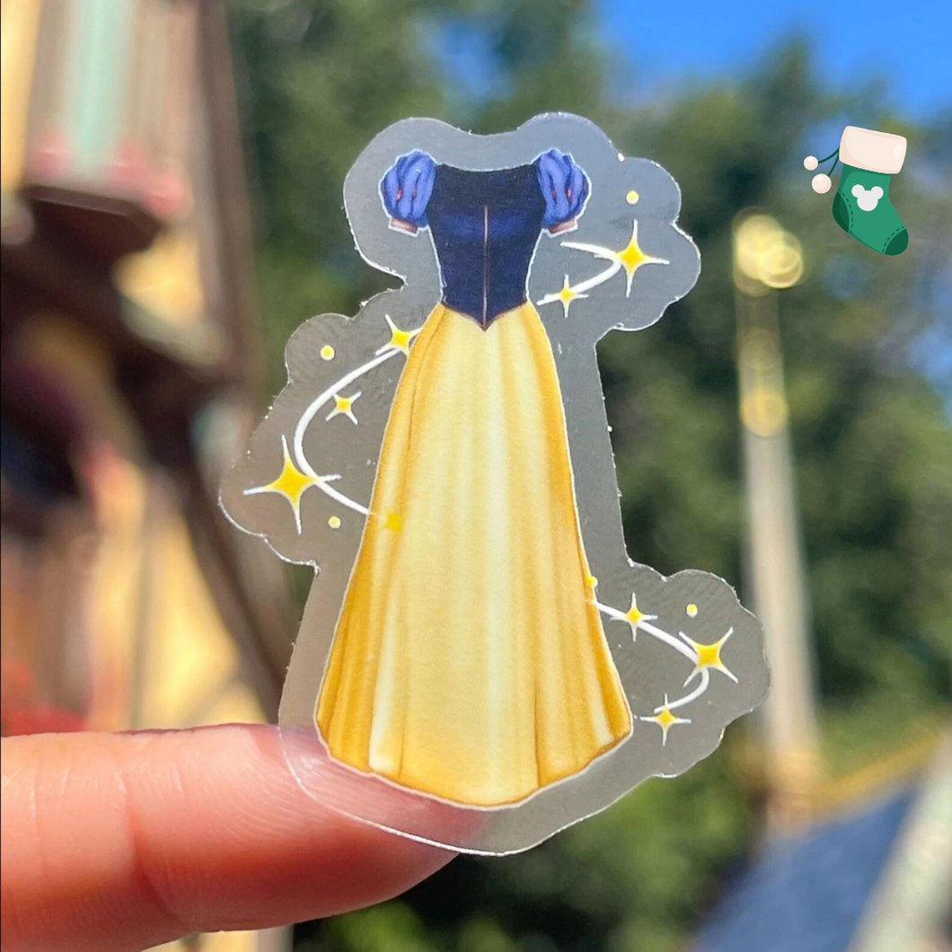 Snow White Princess Dress Transparent  Sticker