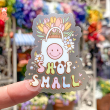 Load image into Gallery viewer, Floral Shop Small Shopping Bag Transparent Sticker
