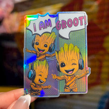 Load image into Gallery viewer, Comic Strip Groot Holographic Sticker
