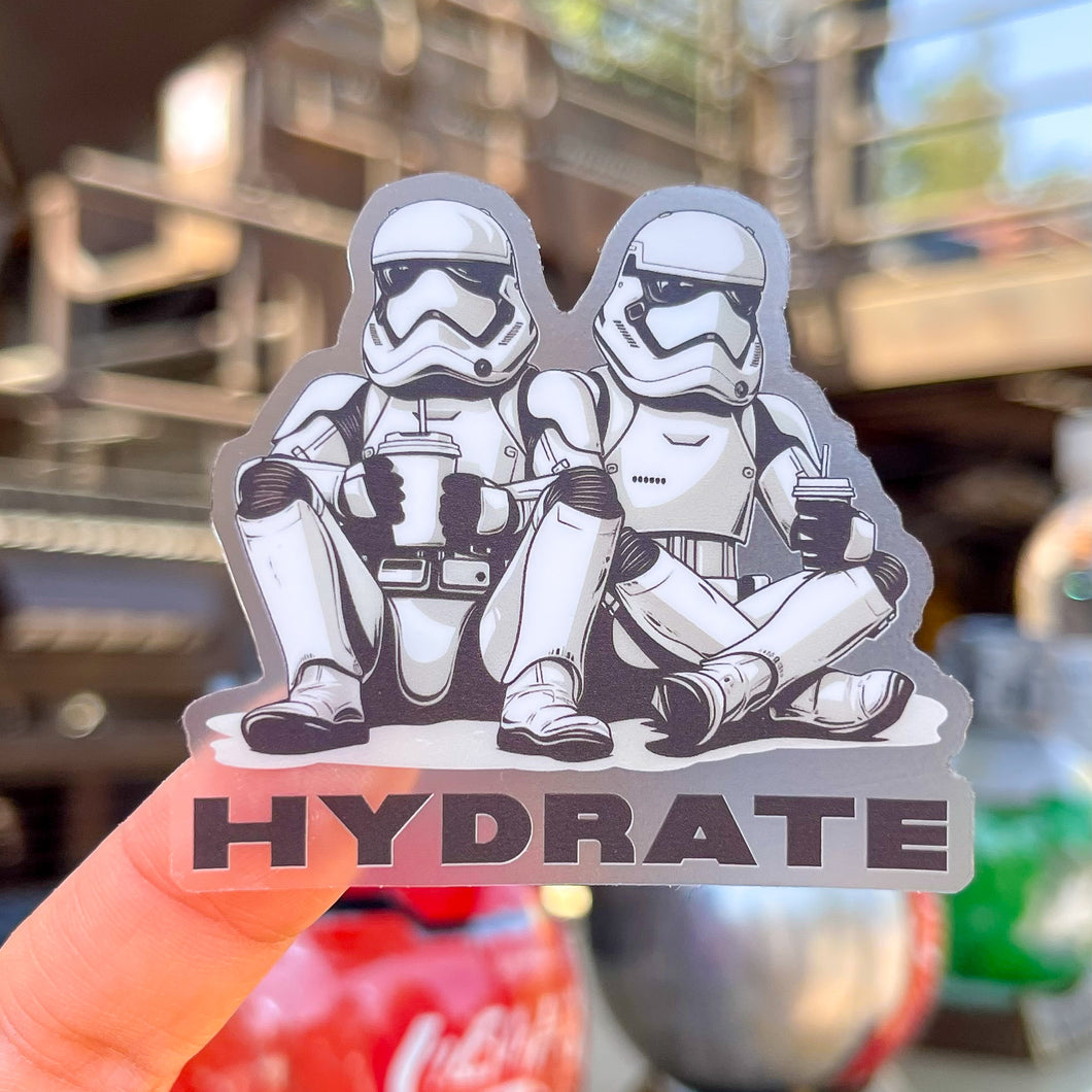 Stormtroopers Hydrate Transparent Sticker