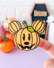 Load image into Gallery viewer, Mickey Pumpkin Glow In The Dark Sticker
