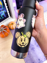 Load image into Gallery viewer, Mickey Pumpkin Glow In The Dark Sticker
