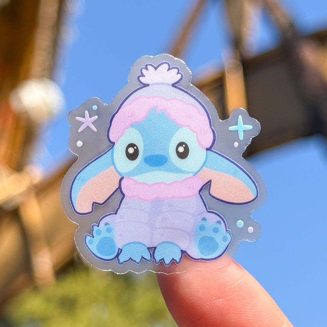 Puffer Stitch Transparent Sticker