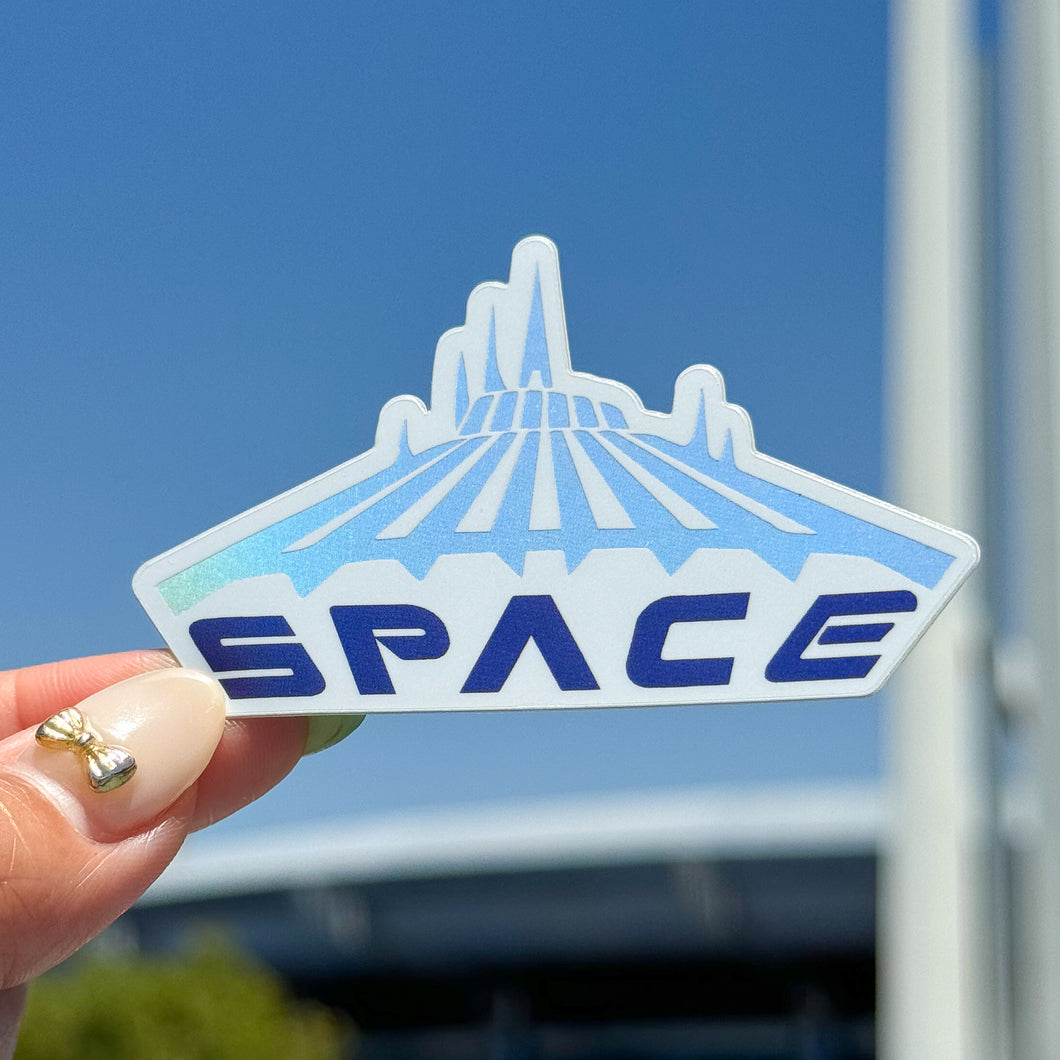 Space Mountain Holographic Sticker