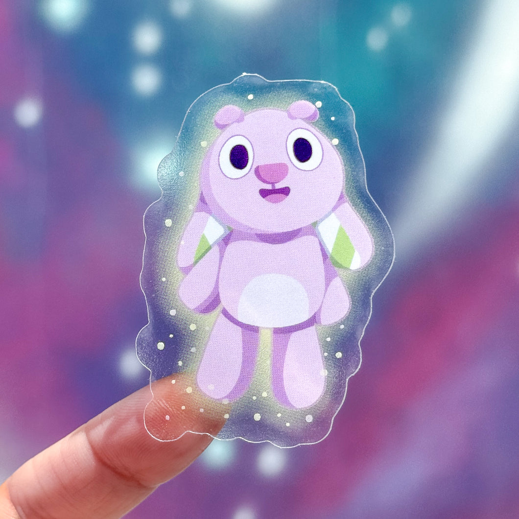 Floppy Bunny Transparent Sticker