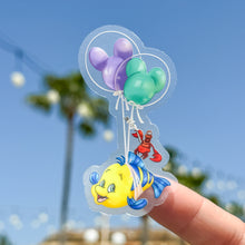 Load image into Gallery viewer, Flounder &amp; Sebastian Balloon Transparent Sticker
