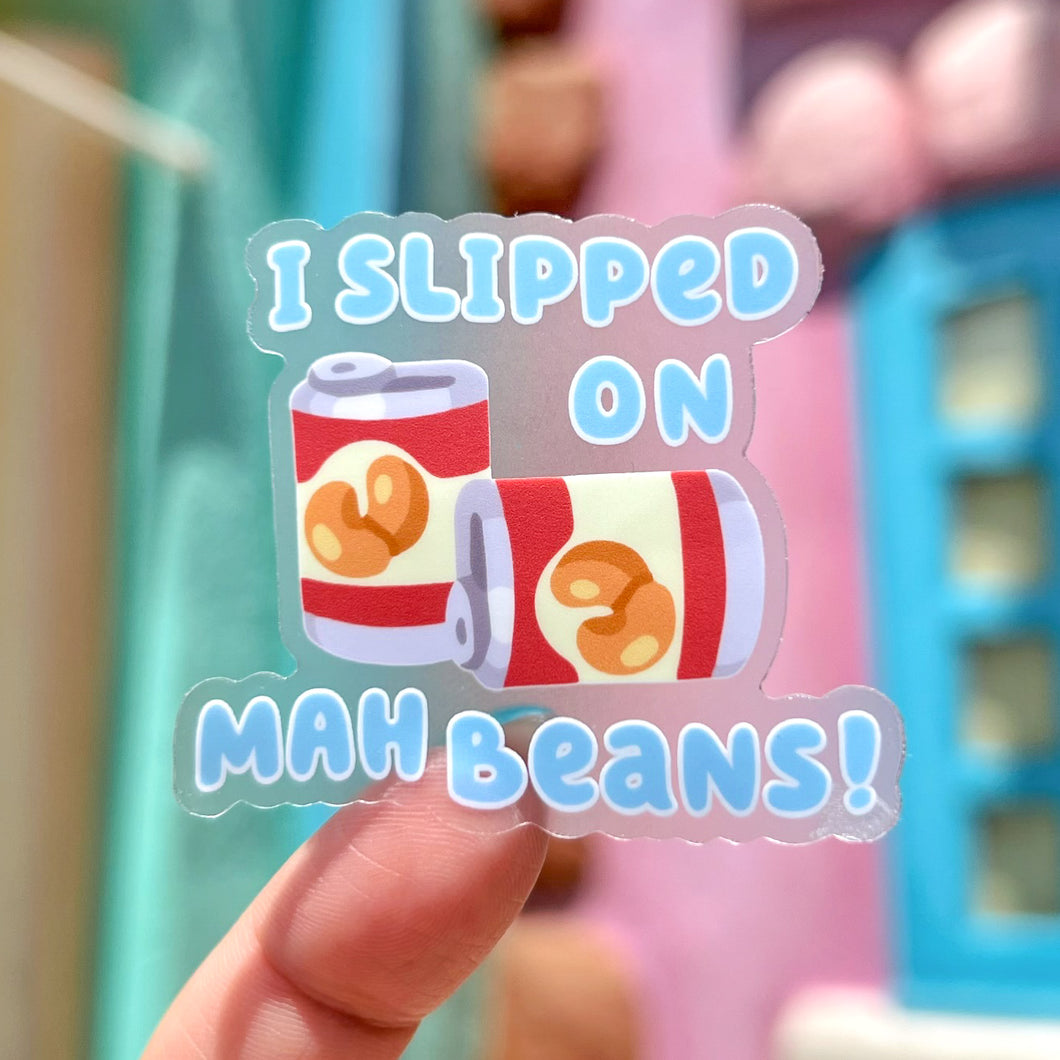 Mah Beans!! Transparent Sticker