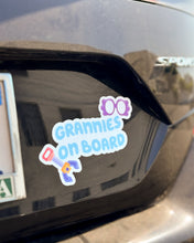 Load image into Gallery viewer, Grannies On Board Car Magnet &amp; Decal
