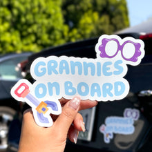 Load image into Gallery viewer, Grannies On Board Car Magnet &amp; Decal
