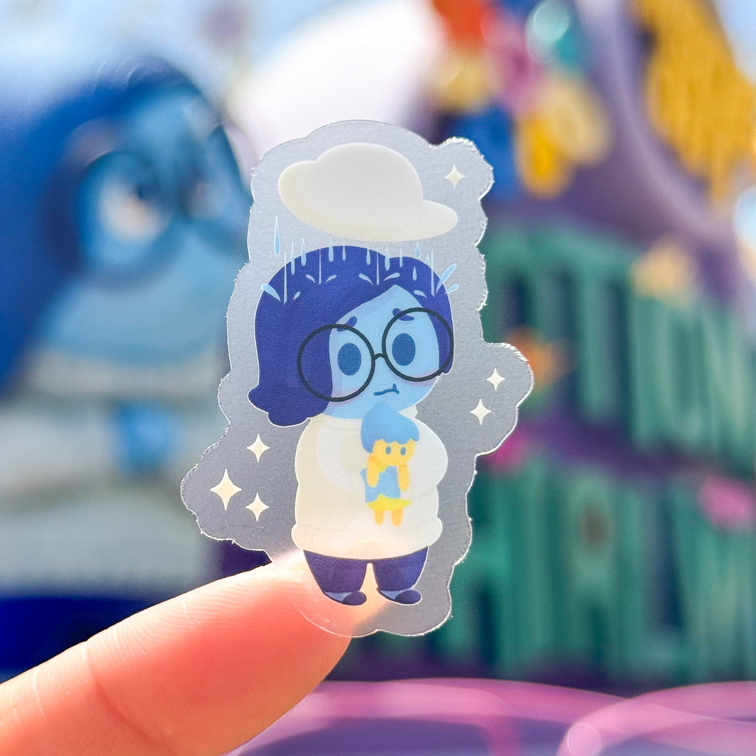 Sadness with Joy Plushie Transparent  Sticker