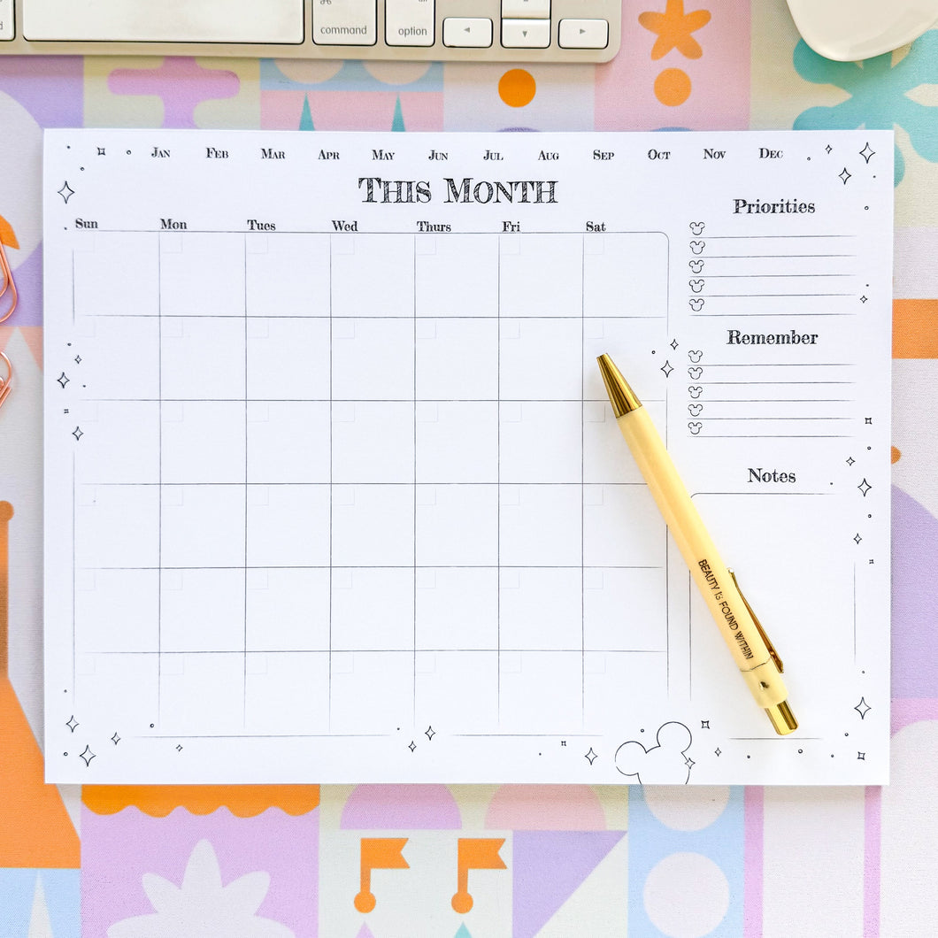 Sketch *Monthly* Planner Notepad