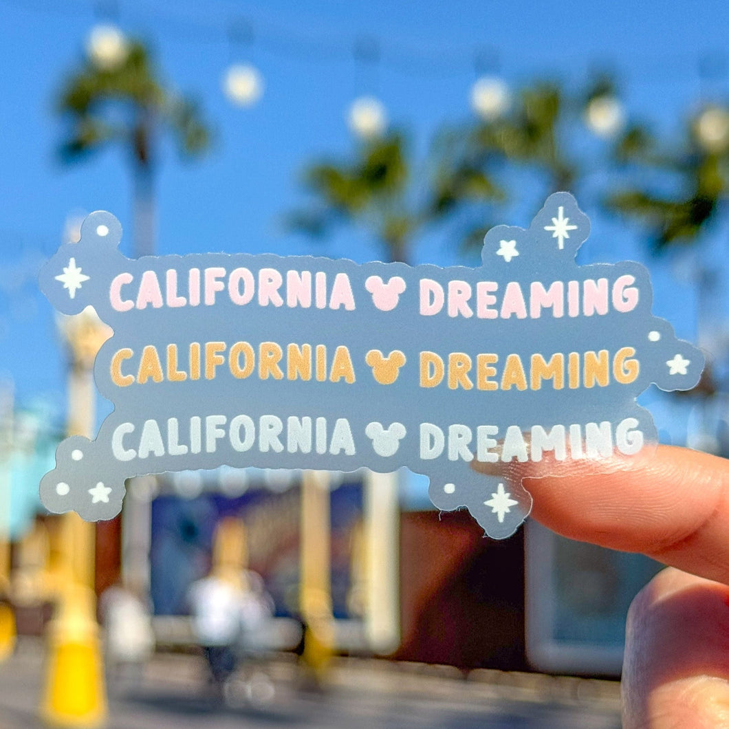 California Dreaming Transparent sticker