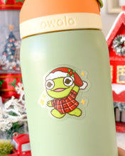 Load image into Gallery viewer, Baby Kermit In Holiday Jammies Transparent Sticker
