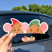 Load image into Gallery viewer, Jaq Jaq &amp; Gus Gus Peeker Car Decal
