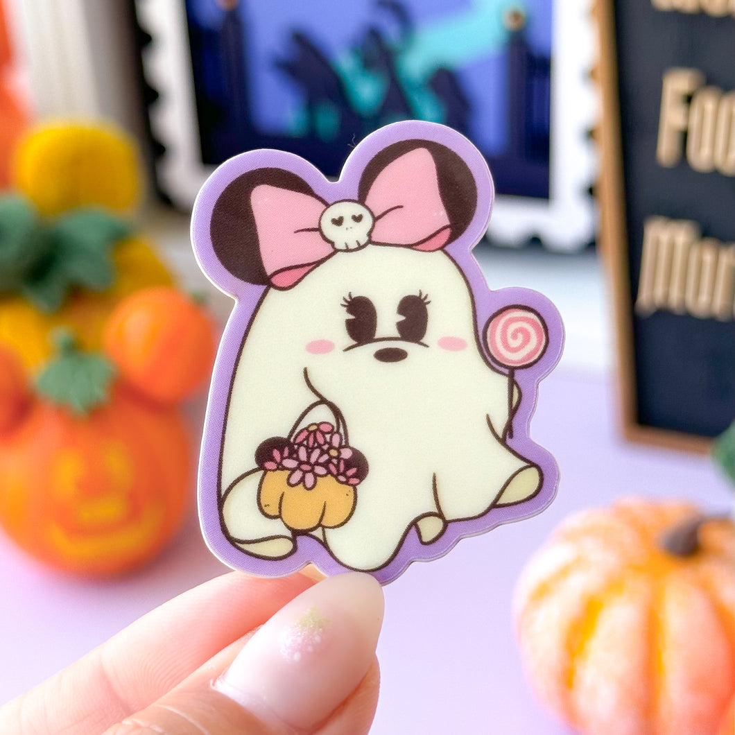 Minnie Ghostie Glow In The Dark Sticker