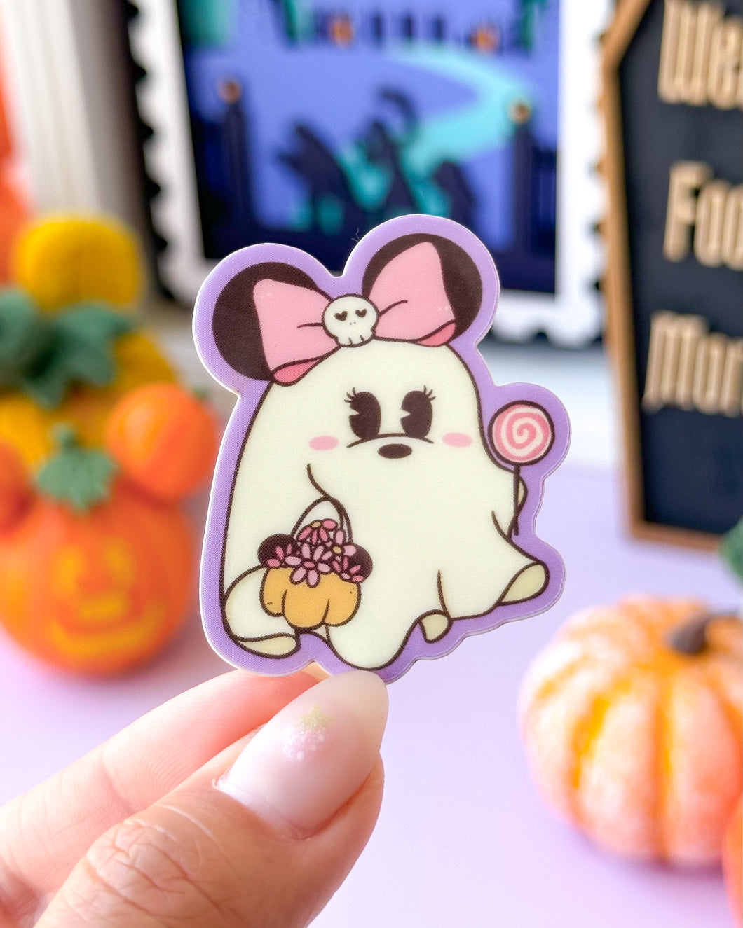 Mickey Ghostie Glow In The Dark Sticker