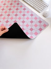 Load image into Gallery viewer, Pink Lemonade Checkered Mouse Desk Mat
