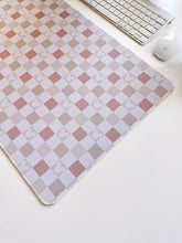 Load image into Gallery viewer, Latte Checkered Mouse Desk Mat
