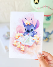 Load image into Gallery viewer, Storytime With Stitch Watercolor Print
