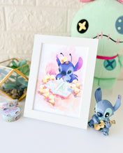 Load image into Gallery viewer, Storytime With Stitch Watercolor Print
