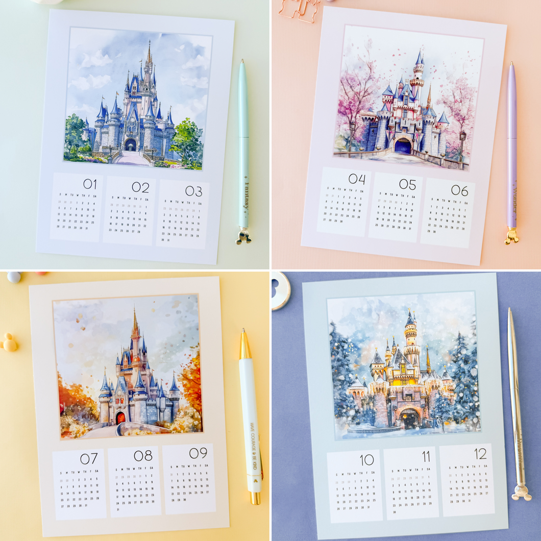 2025 Castle Calendar Cards (Set of 4)