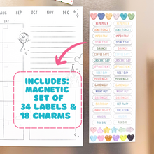 Load image into Gallery viewer, Magnetic Monthly Dry Erase Calendar Set
