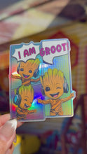 Load and play video in Gallery viewer, Comic Strip Groot Holographic Sticker
