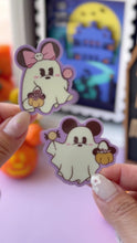 Load and play video in Gallery viewer, Minnie Ghostie Glow In The Dark Sticker
