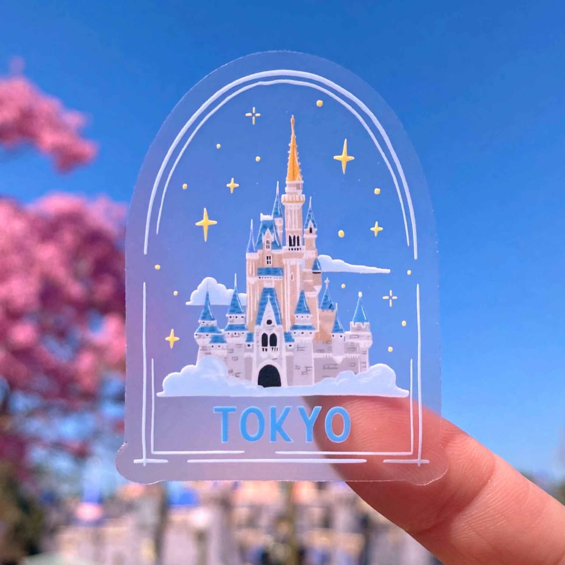 Disney World Entrance Floral Sign Transparent Sticker – Wish Upon Magic