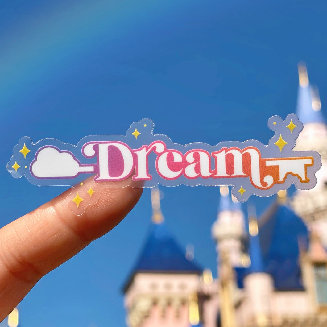 Believe Magic Key Transparent Sticker