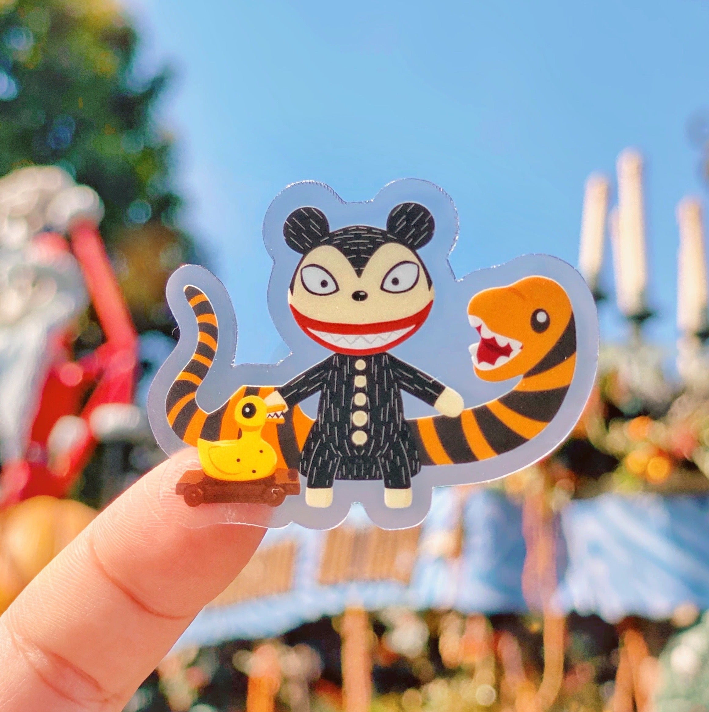 Vampire Teddy Nightmare Before Christmas Transparent Sticker