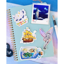 Load image into Gallery viewer, Think Happy Thoughts Peter Pan Transparent Sticker
