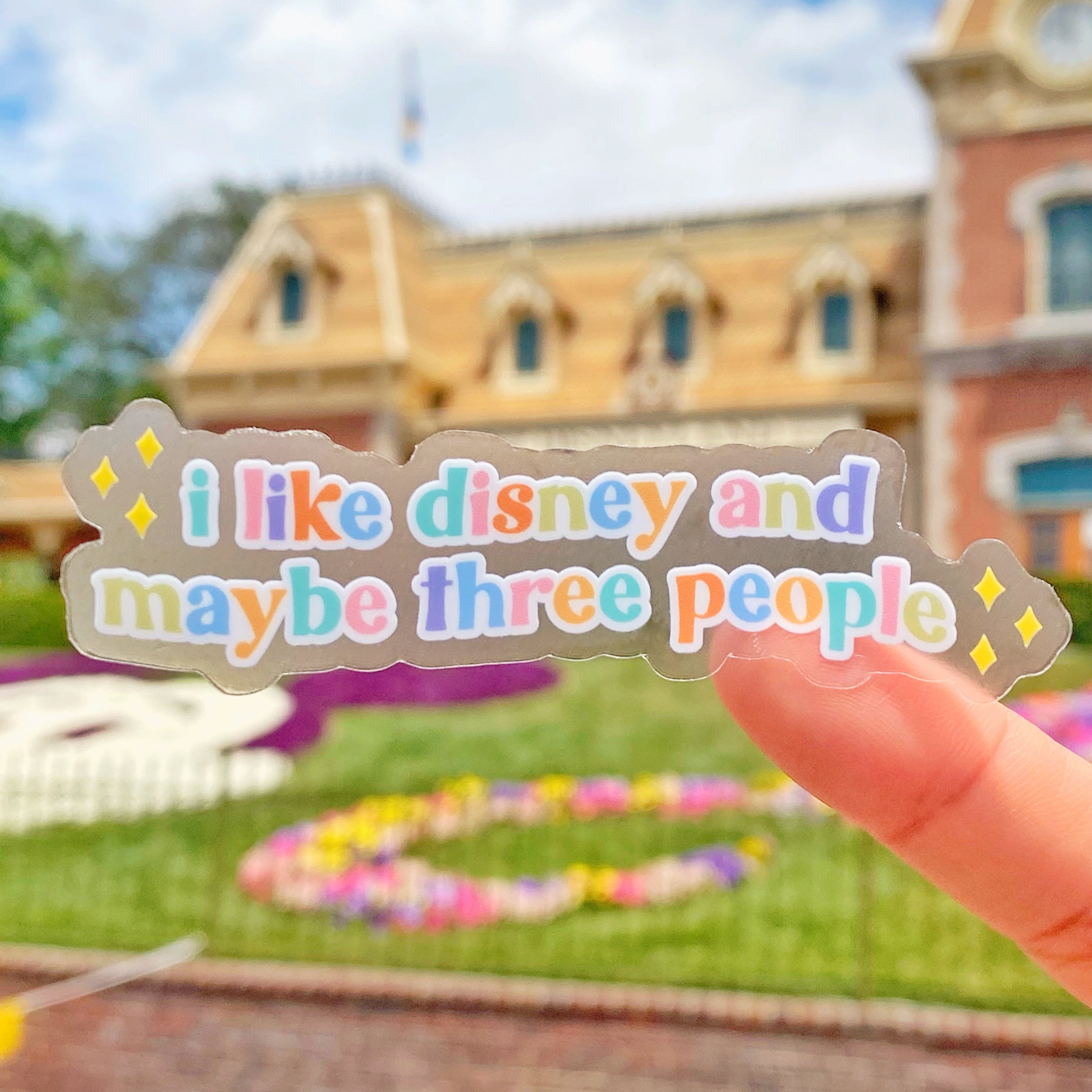 I like Disney and Maybe Three People Transparent Sticker – Wish